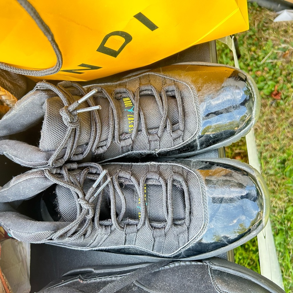 Jordan Black and Gray High-Top Sneakers